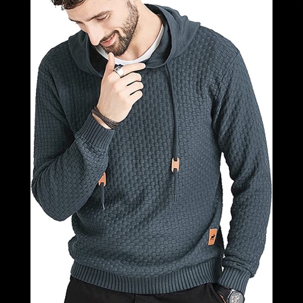 New Mens Hoodie Sweater Ribbed Stretchable Heat Lasting Multiple Sizes